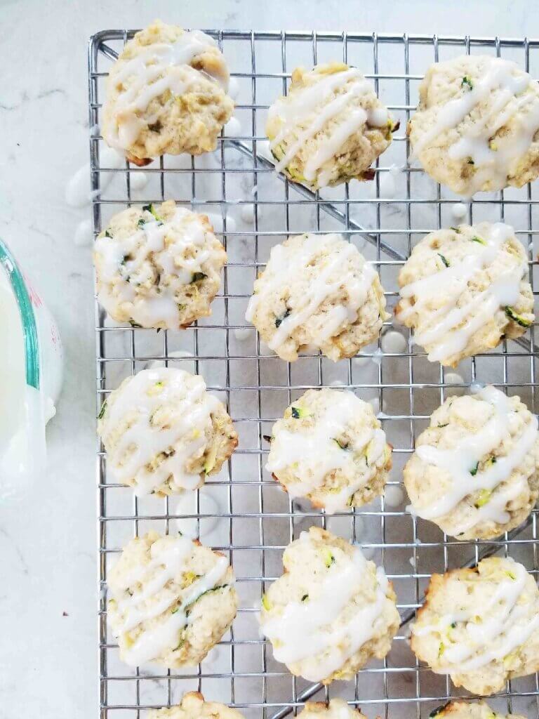 lemon zucchini cookies with lemon glaze