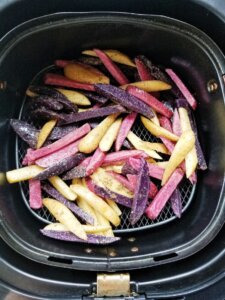 air fryer rainbow potato fries