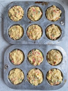 Almond flour cupcakes before baking