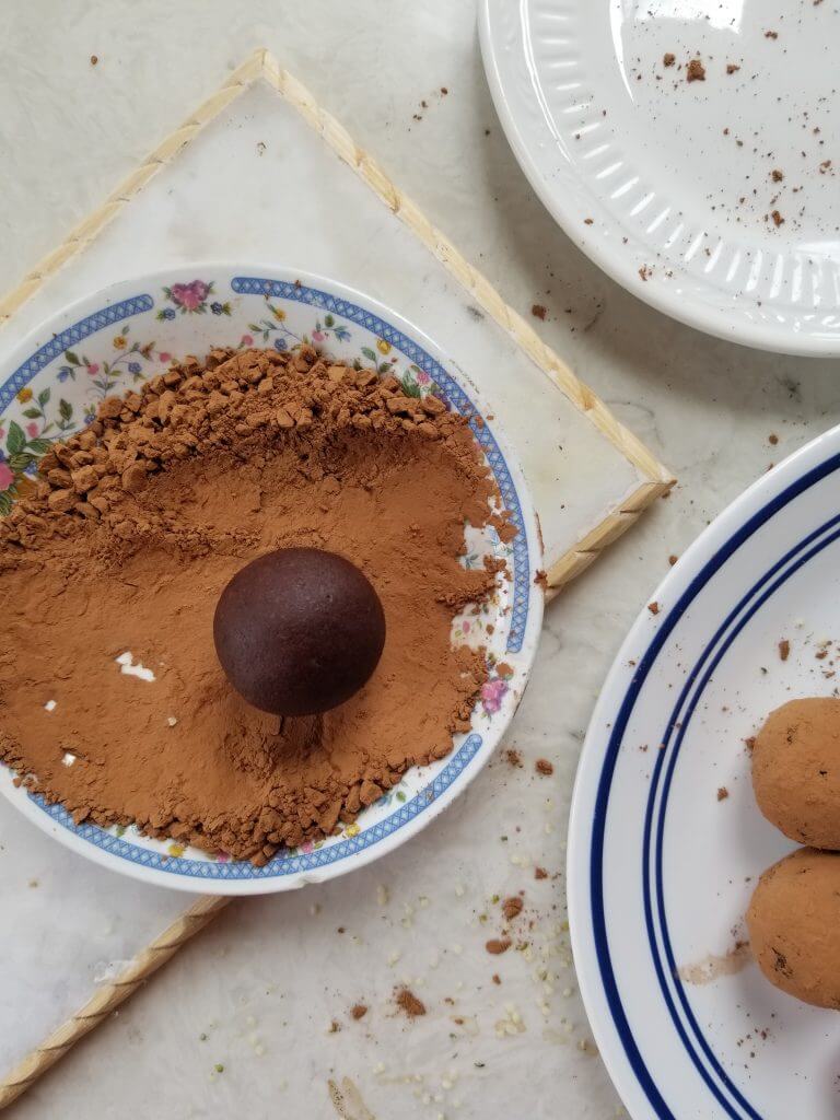 almond pulp brownie bites