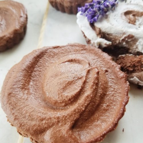 almond pulp chocolate tarts