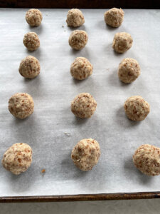 almond pulp cookies before baking
