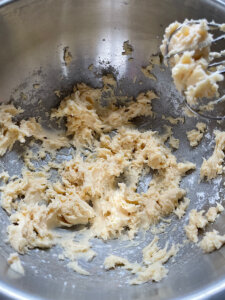 butter whipped into powdered sugar