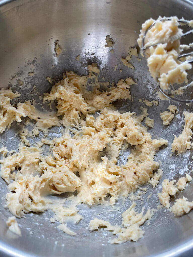 butter whipped into powdered sugar