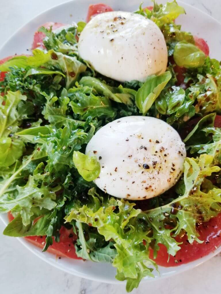 Arugula Caprese Salad with Burrata