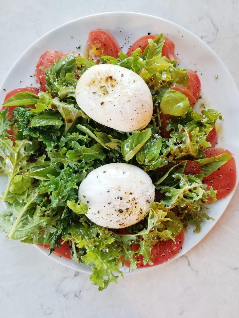 Arugula Caprese Salad with Burrata