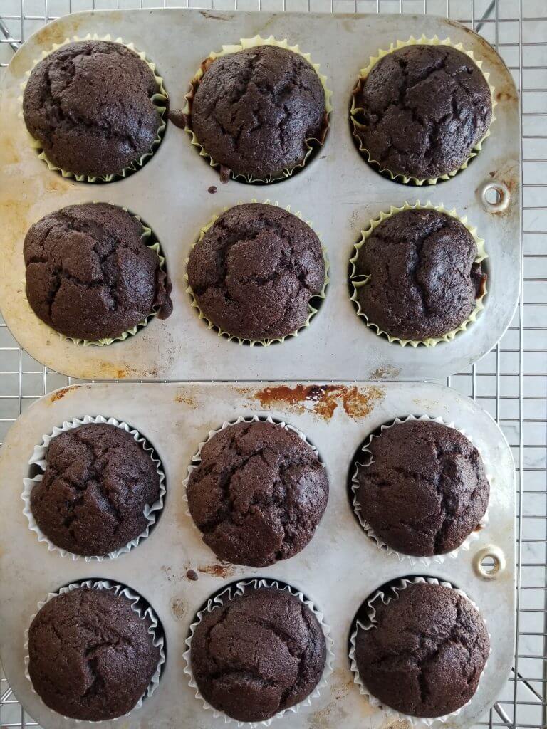 sourdough discard banana chocolate muffins