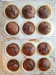 healthy chocolate banana zucchini muffins
