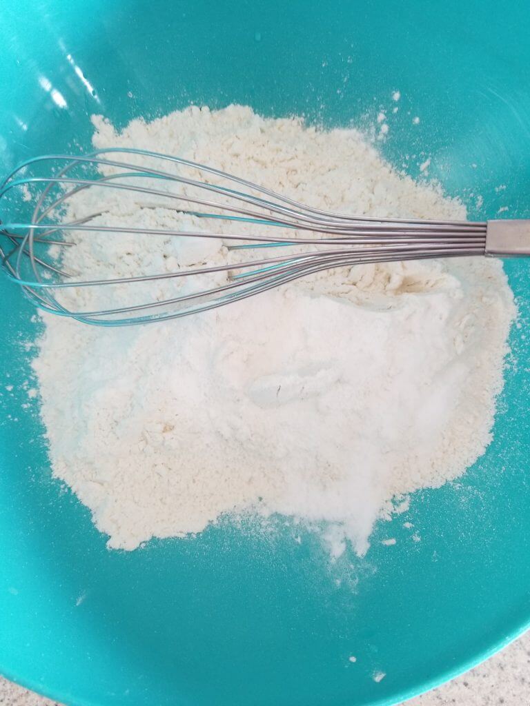 dry ingredients with a sifter