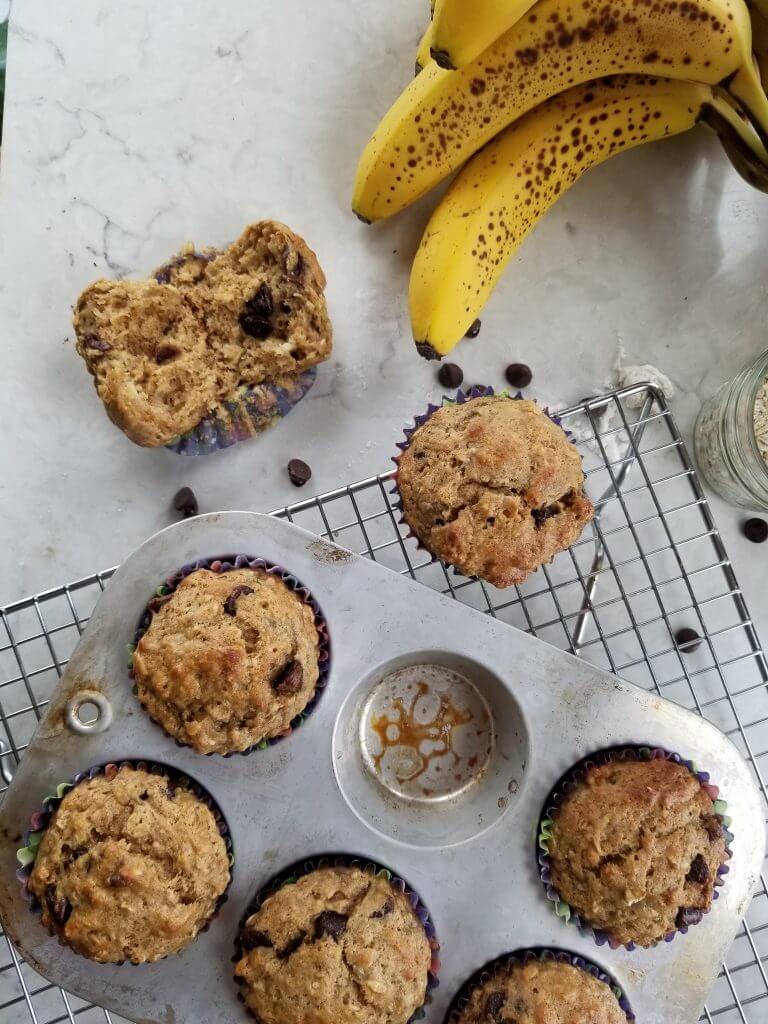 sourdough banana oat muffin recipe