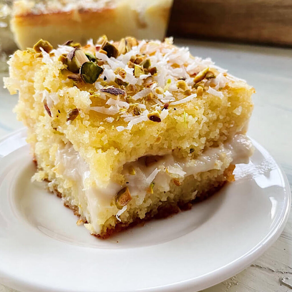 Basbousa with cream recipe