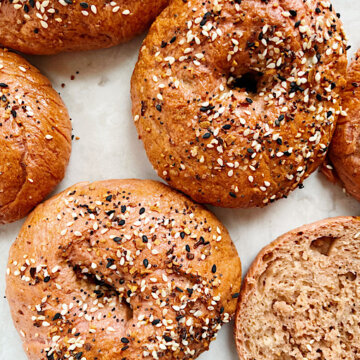Beet bagels recipe