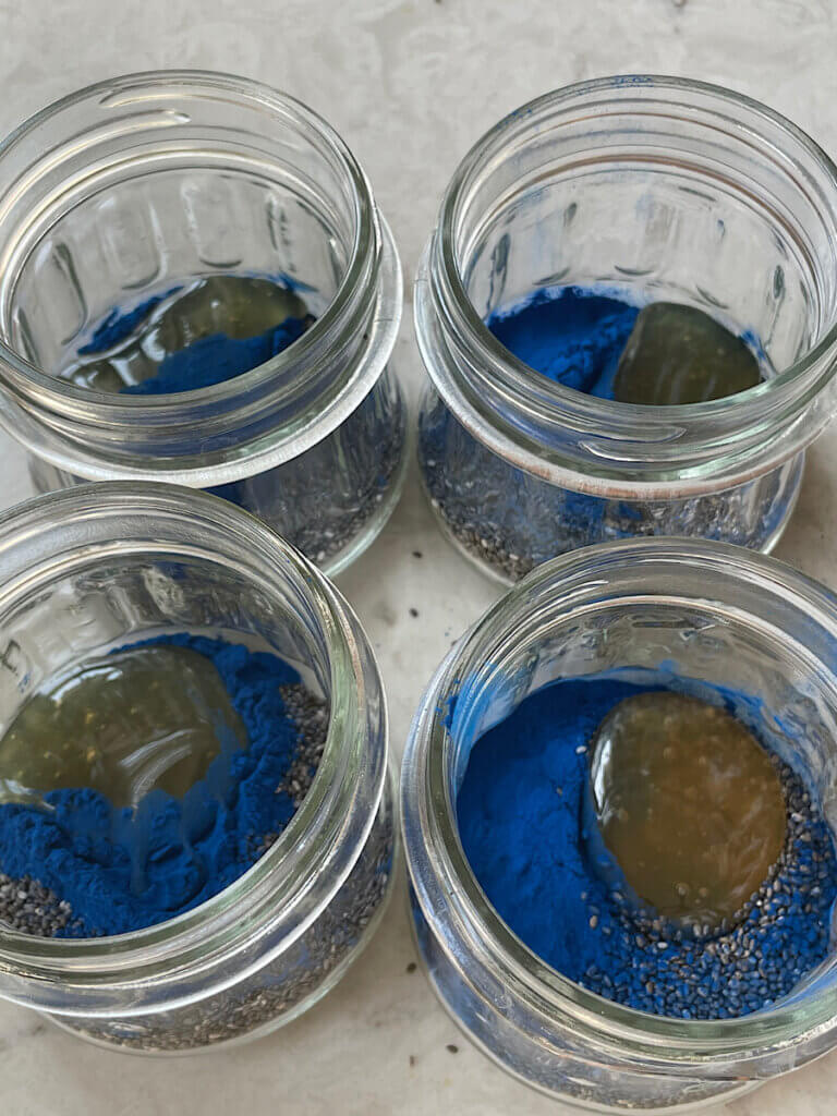 Blue chia pudding recipe
