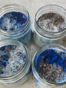 Blue chia seed pudding recipe
