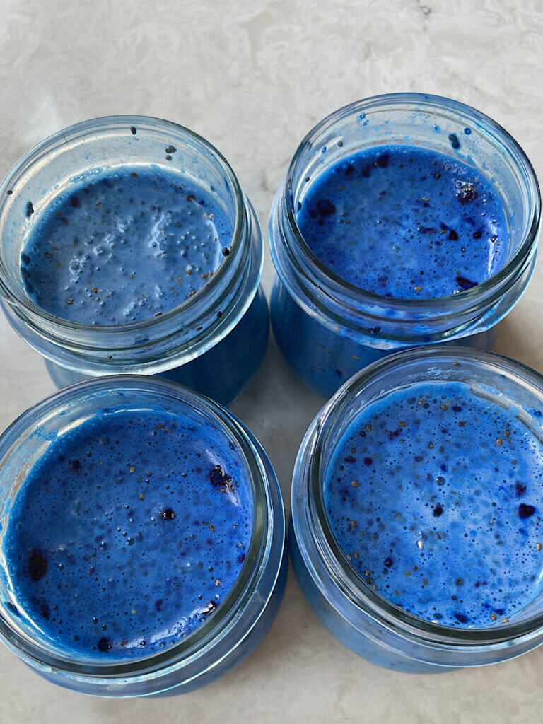 Blue spirulina chia pudding recipe