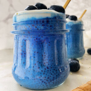 Blue chia pudding recipe
