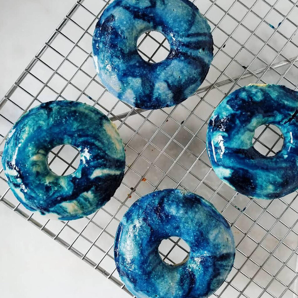 Healthy Blue marble donut recipe
