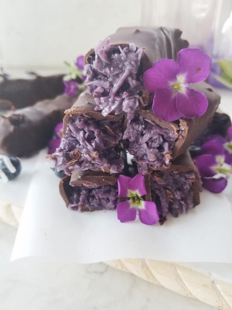 healthy dairy free Blueberry mounds Bars