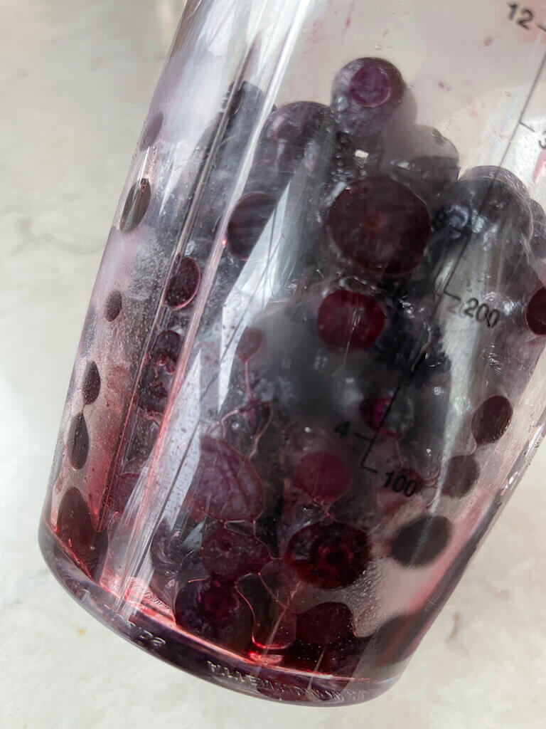 Thawed blueberries