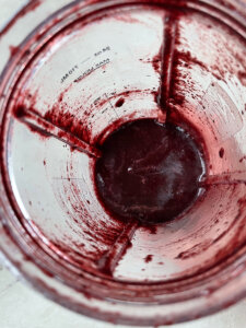 Pureed blueberries
