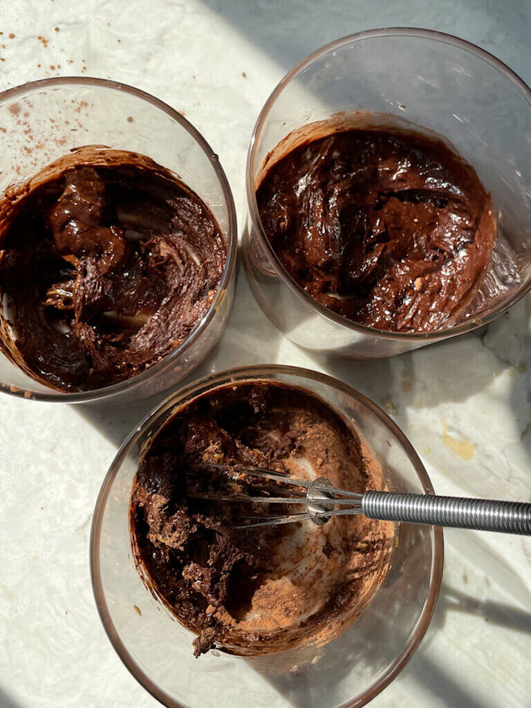 healthy Brownie batter for oatmeal