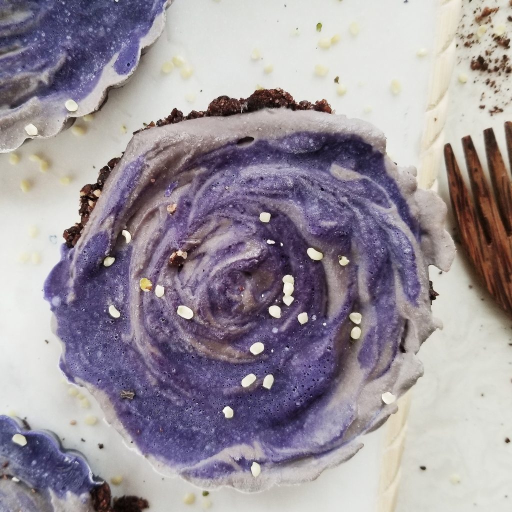 purple butterfly pea cheesecake