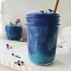 iced butterfly pea tea