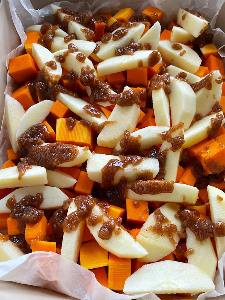 sweet butternut squash apple casserole