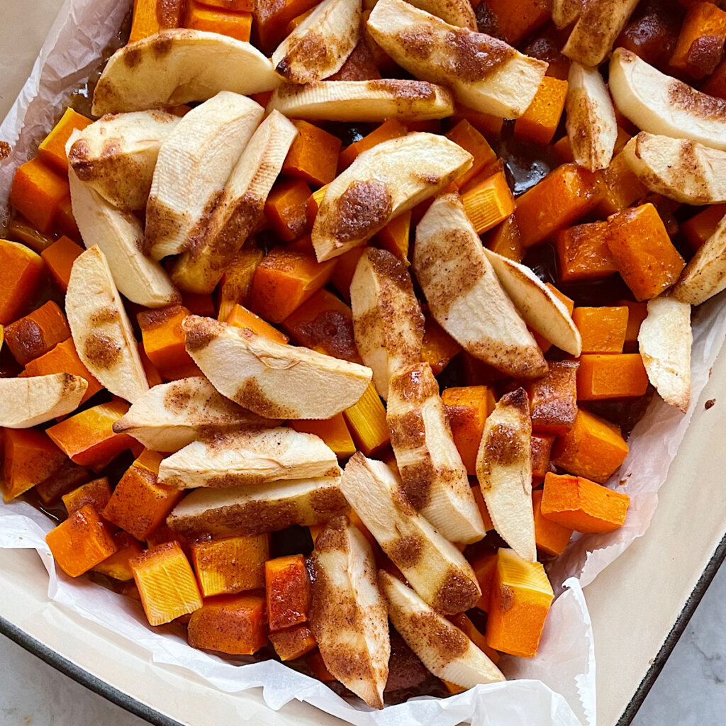 Butternut squash apple bake recipe cover photo