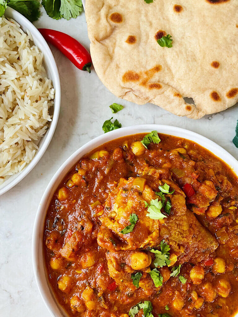 vibrant chickpea chicken chana masala new years recipe