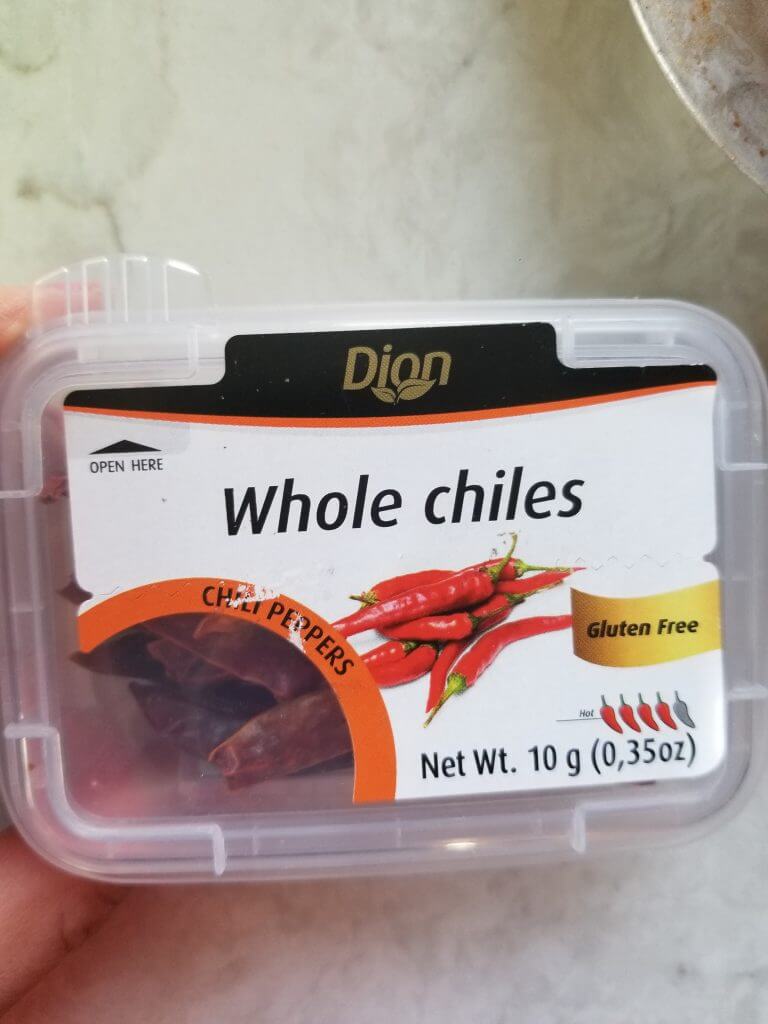 whole chiles I used in my recipe