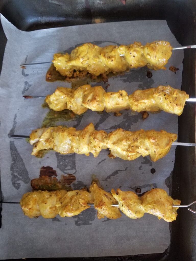 Chicken on skewers