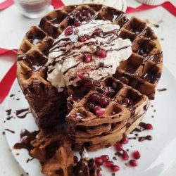 dark chocolate waffles
