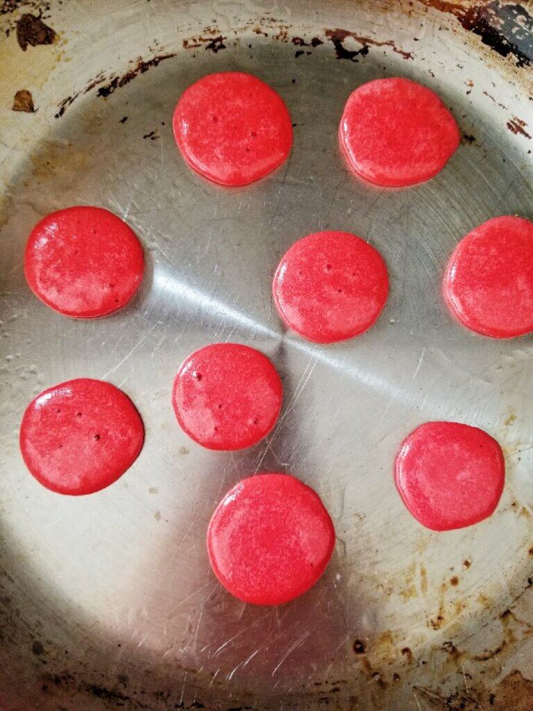 red mini pancakes