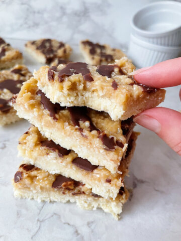 healthy samoa cookie bar recipe