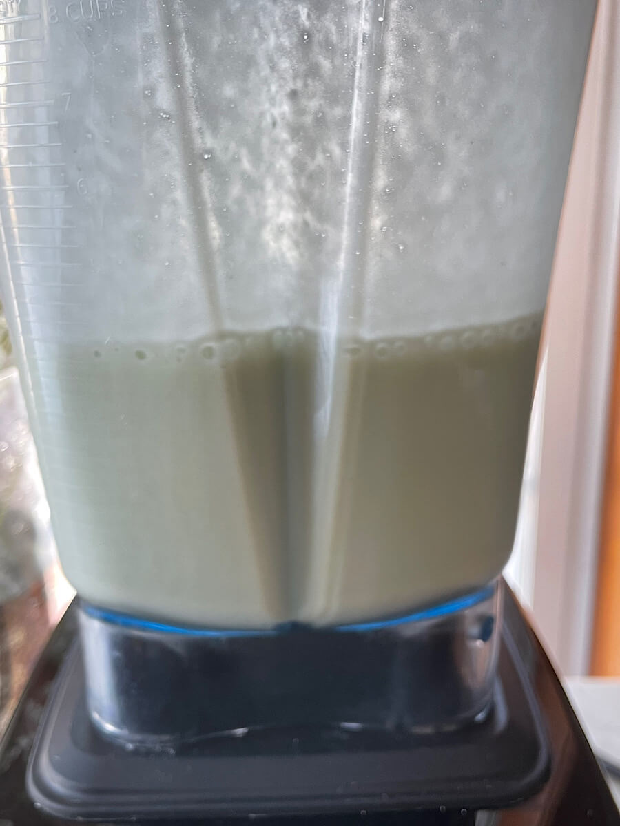 cucumber smoothie in a large blender