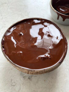 chocolate covered smoothie bowl