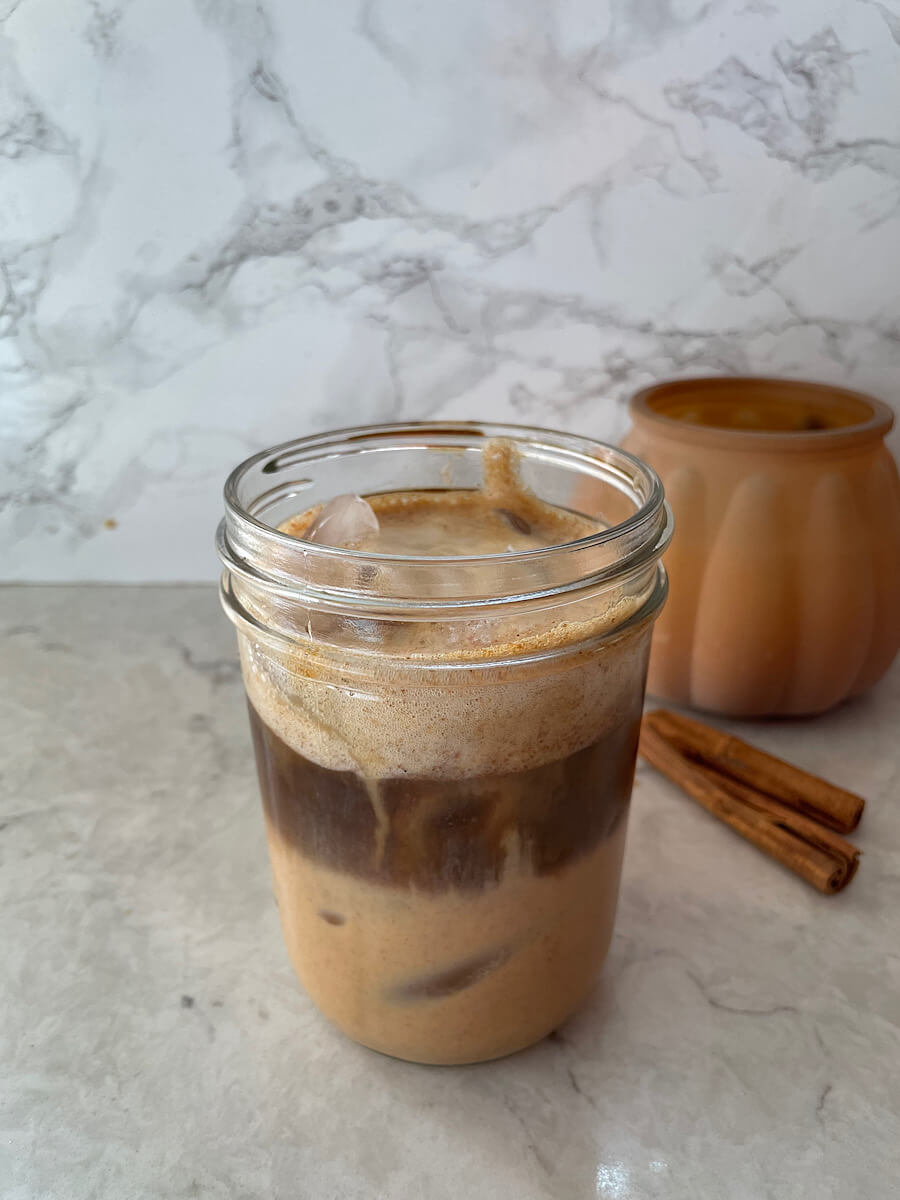 espresso poured on top