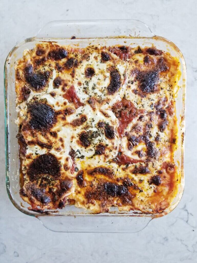 eggplant lasagna with ground chicken
