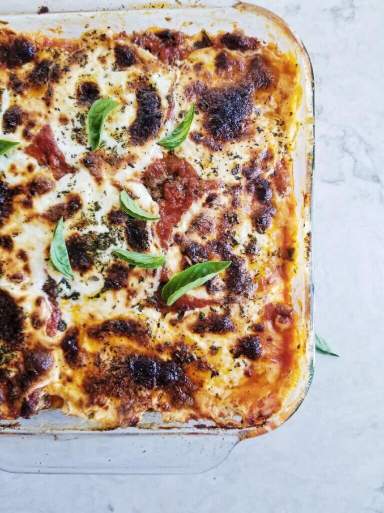 eggplant lasagna with ground chicken