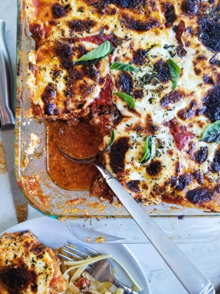 eggplant lasagna with ground chicken