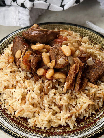 authentic Fasolia recipe with Lebanese rice