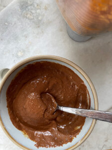 flourless sweet potato brownies melted chocolate