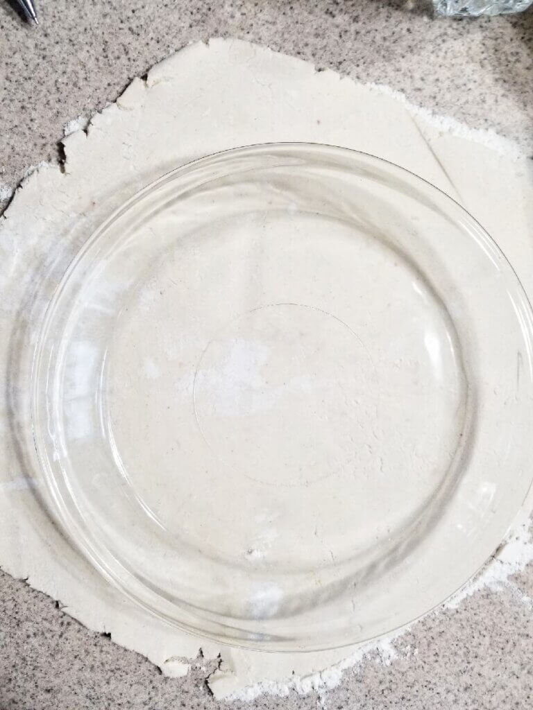 rolling out the Gluten Free Pie Crust