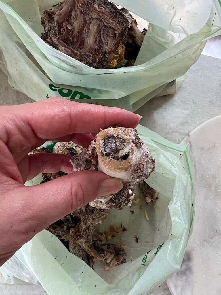 frozen bones for bone broth