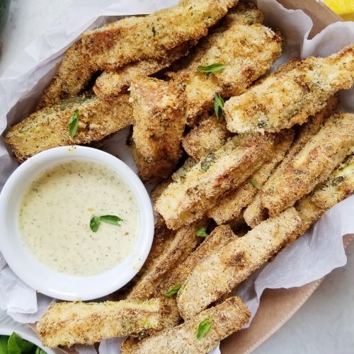 healthy air fryer zucchini fries