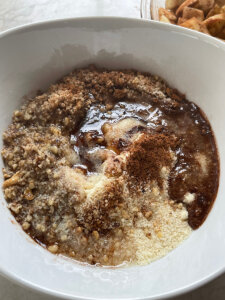 Healthy apple crisp topping