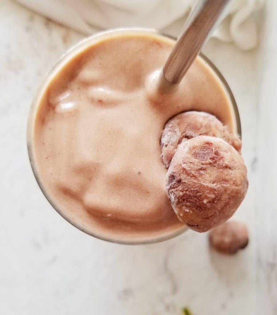 healthy chocolate cookie dough blizzard