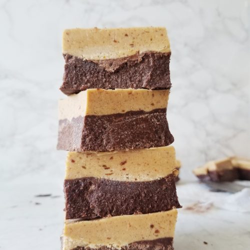 healthy chocolate peanut butter freezer fudge
