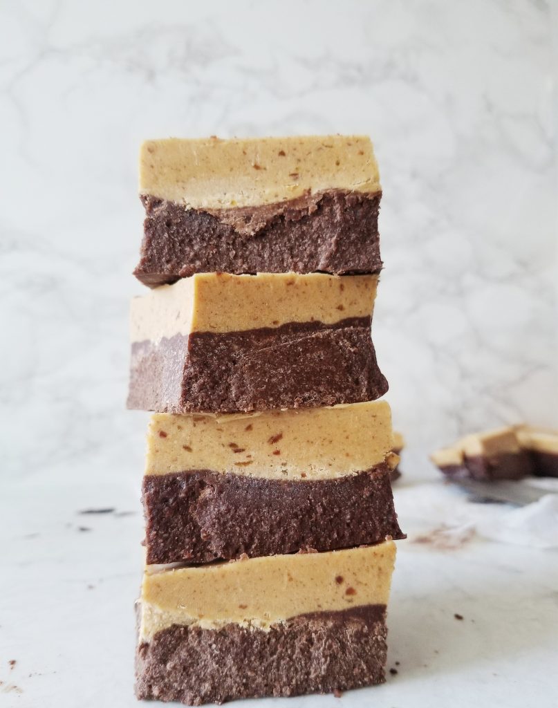 healthy chocolate peanut butter freezer fudge